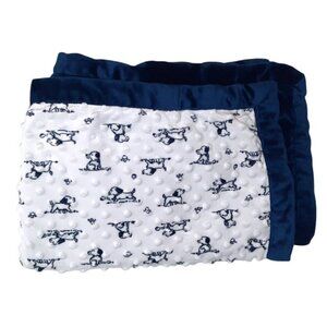 2018 Little Me Puppy Dog Minky Dots Soft Security Lovey Blanket 29.5" X 39"
